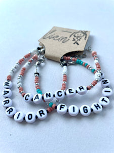 Handgemaakte armbandenset | Cancer fighting warriors