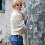 Afbeelding in Gallery-weergave laden, Shawl Whisper White met zakken
